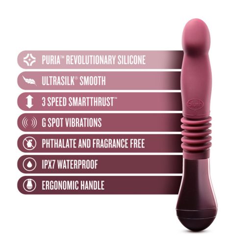 Temptasia Trixie Rechargeable 10 In. Silicone Thrusting Dildo Wine - Image 8