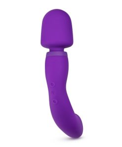 Wellness Dual Sense Rechargeable Silicone Dual Ended G-Spot & Wand Vibrator Purple