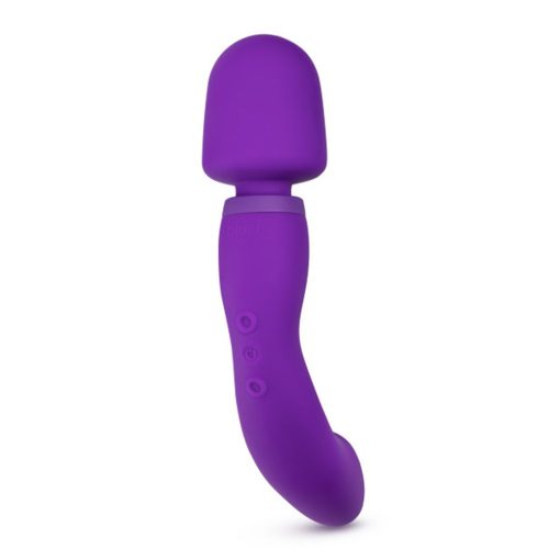 Wellness Dual Sense Rechargeable Silicone Dual Ended G-Spot & Wand Vibrator Purple - Image 3