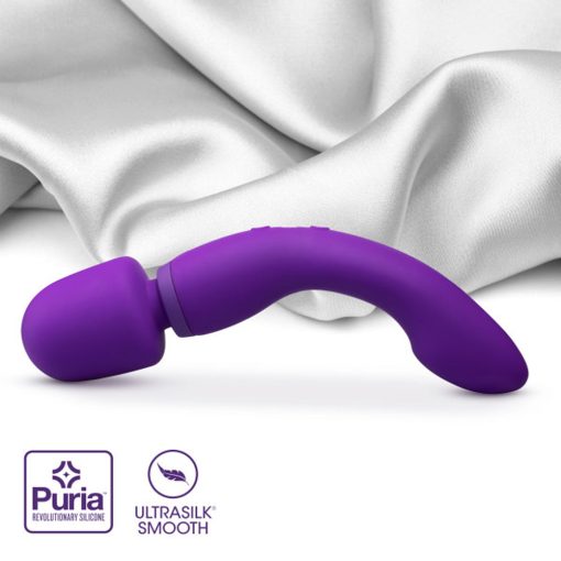 Wellness Dual Sense Rechargeable Silicone Dual Ended G-Spot & Wand Vibrator Purple - Image 11