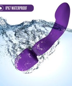 Wellness Dual Sense Rechargeable Silicone Dual Ended G-Spot & Wand Vibrator Purple