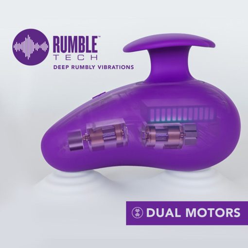 Wellness Palm Sense Rechargeable Silicone Vibrator Purple - Image 5