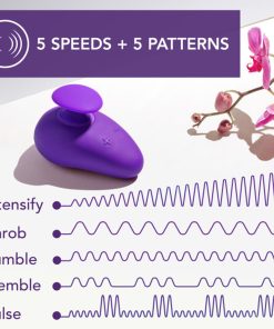 Wellness Palm Sense Rechargeable Silicone Vibrator Purple