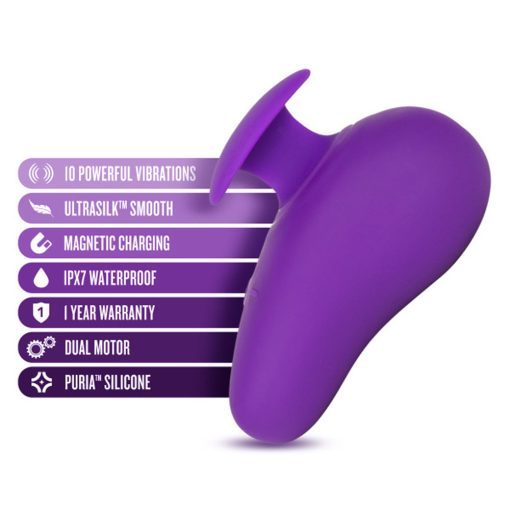 Wellness Palm Sense Rechargeable Silicone Vibrator Purple - Image 11