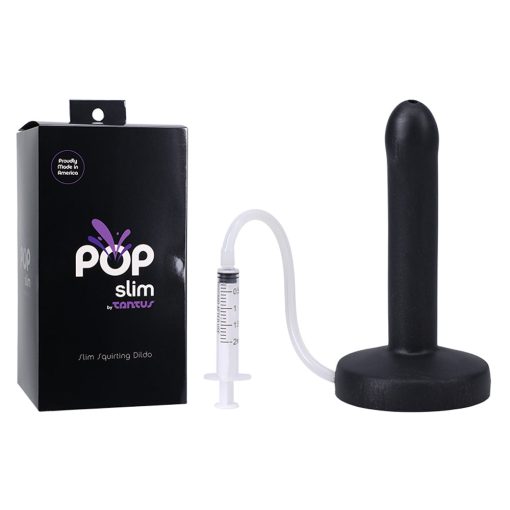 Tantus Pop Slim Squirting Dildo Midnight