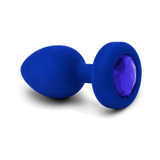 B-Vibe Vibrating Jewel Rechargeable Remote-Controlled Anal Plug With Gem Base Blue Sapphire L/Xl - Image 3