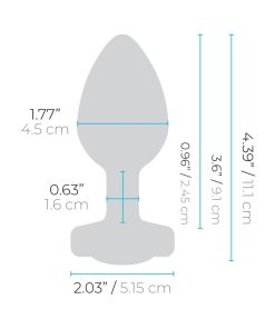 B-Vibe Vibrating Jewel Rechargeable Remote-Controlled Anal Plug With Gem Base Blue Sapphire L/Xl