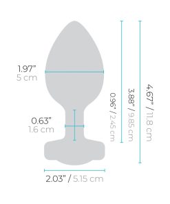 B-Vibe Vibrating Jewel Rechargeable Remote-Controlled Anal Plug With Gem Base Black Diamond Xxl