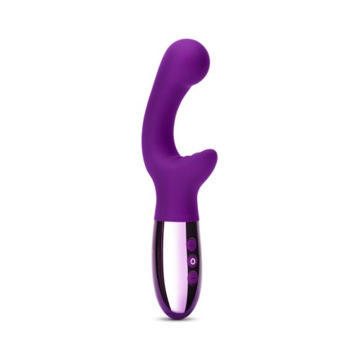 Le Wand Xo Rechargeable Double-Motor Wave Silicone Dual Stimulation Vibrator Dark Cherry - Image 2