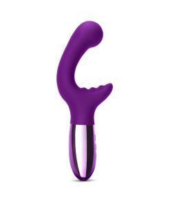 Le Wand Xo Rechargeable Double-Motor Wave Silicone Dual Stimulation Vibrator Dark Cherry