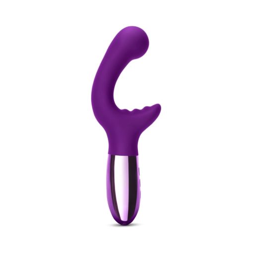 Le Wand Xo Rechargeable Double-Motor Wave Silicone Dual Stimulation Vibrator Dark Cherry - Image 3