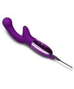 Le Wand Xo Rechargeable Double-Motor Wave Silicone Dual Stimulation Vibrator Dark Cherry