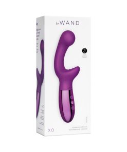 Le Wand Xo Rechargeable Double-Motor Wave Silicone Dual Stimulation Vibrator Dark Cherry