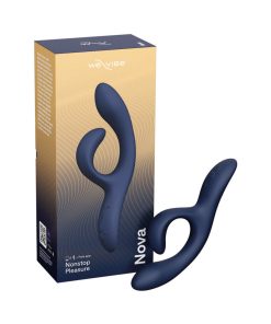 We-Vibe Nova 2 Rechargeable Flexible Silicone Rabbit Vibrator Midnight Blue
