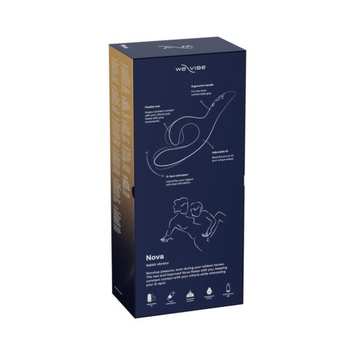 We-Vibe Nova 2 Rechargeable Flexible Silicone Rabbit Vibrator Midnight Blue - Image 4
