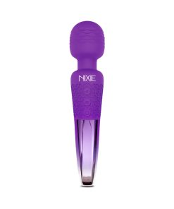 Nixie Rechargeable Wand Massager Purple Ombre Metallic