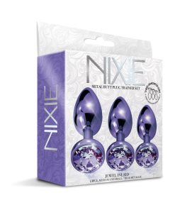 Nixie Metal Butt Plug Trainer Set 3-Piece Purple Metallic