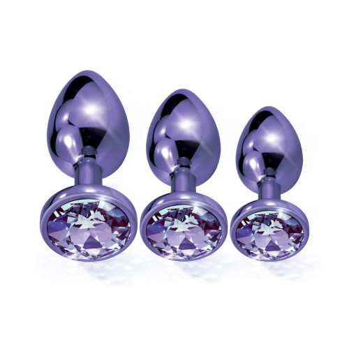 Nixie Metal Butt Plug Trainer Set 3-Piece Purple Metallic - Image 3