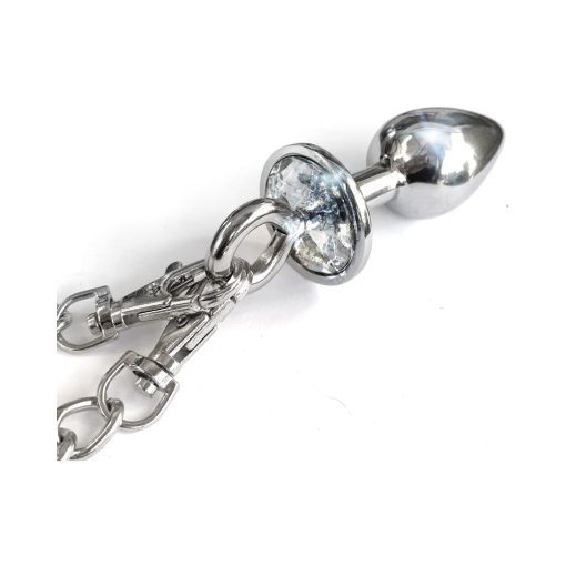 Nixie Metal Butt Plug & Handcuffs Set Silver - Image 4