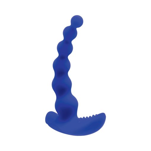 Gender X Beaded Pleasure Rechargeable Remote-Controlled Vibrating Silicone Probe Vibrator Blue - Image 2