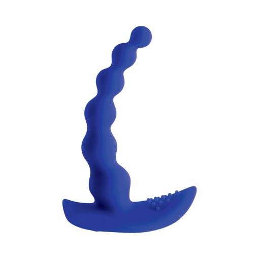 Gender X Beaded Pleasure Rechargeable Remote-Controlled Vibrating Silicone Probe Vibrator Blue - Image 5