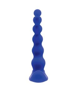Gender X Beaded Pleasure Rechargeable Remote-Controlled Vibrating Silicone Probe Vibrator Blue