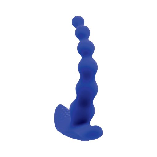 Gender X Beaded Pleasure Rechargeable Remote-Controlled Vibrating Silicone Probe Vibrator Blue - Image 7