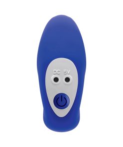 Gender X Beaded Pleasure Rechargeable Remote-Controlled Vibrating Silicone Probe Vibrator Blue