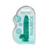 Realrock Crystal Clear Realistic 6 In. Dildo With Balls And Suction Cup Turquoise