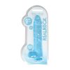 Realrock Crystal Clear Realistic 9 In. Dildo With Balls And Suction Cup Blue