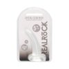 Realrock Crystal Clear Non-Realistic 5 In. Curved Dildo With Suction Cup Clear