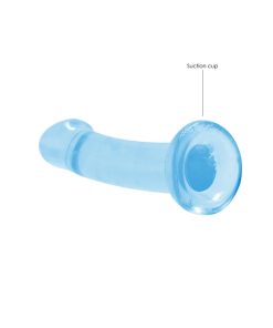 Realrock Crystal Clear Non-Realistic 7 In. Dildo With Suction Cup Blue