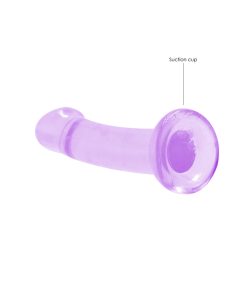 Realrock Crystal Clear Non-Realistic 7 In. Dildo With Suction Cup Purple