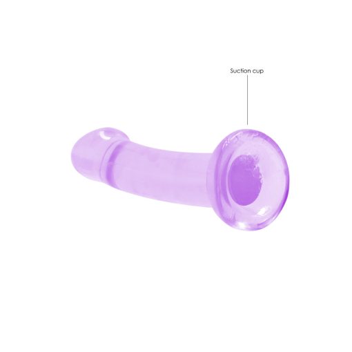 Realrock Crystal Clear Non-Realistic 7 In. Dildo With Suction Cup Purple - Image 4