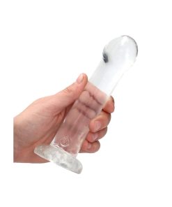 Realrock Crystal Clear Non-Realistic 7 In. Dildo With Suction Cup Clear