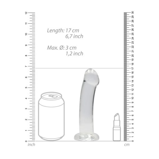 Realrock Crystal Clear Non-Realistic 7 In. Dildo With Suction Cup Clear - Image 5
