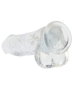 Realrock Crystal Clear Realistic 10 In. Dildo With Balls And Suction Cup Clear
