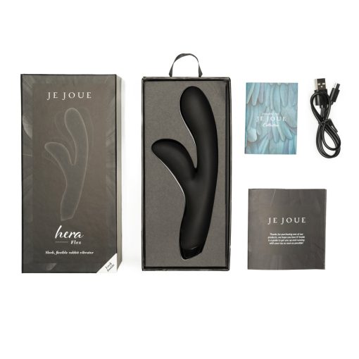 Je Joue Hera Flex Rechargeable Flexible Silicone Rabbit Vibrator Black - Image 5