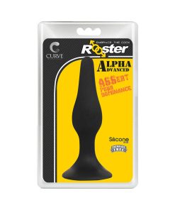 Curve Toys Rooster Alpha Advanced Silicone Anal Plug With Suction Cup Black