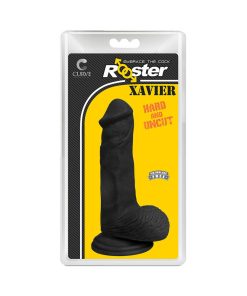 Curve Toys Rooster Xavier 6.75 In. Dildo With Balls & Suction Cup Midnight