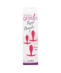 Curve Toys Gossip Rump Bumpers 3-Piece Silicone Anal Training Set Magenta