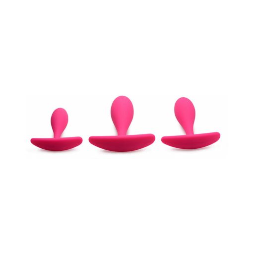 Curve Toys Gossip Rump Bumpers 3-Piece Silicone Anal Training Set Magenta - Image 3