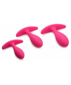 Curve Toys Gossip Rump Bumpers 3-Piece Silicone Anal Training Set Magenta