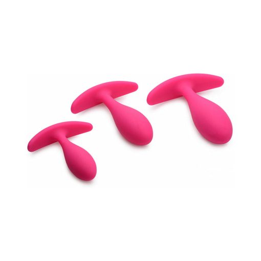 Curve Toys Gossip Rump Bumpers 3-Piece Silicone Anal Training Set Magenta - Image 4