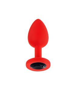 Luv Inc Jp31 Jeweled Small Plug Silicone With 3-Piece Interchangeable Gems Red