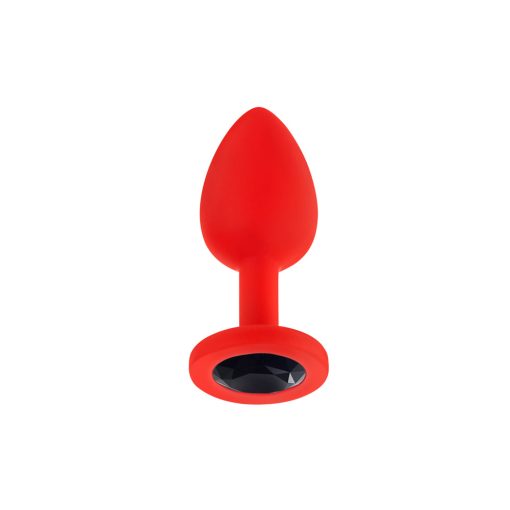Luv Inc Jp31 Jeweled Small Plug Silicone With 3-Piece Interchangeable Gems Red - Image 3
