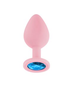 Luv Inc Jp32 Jeweled Medium Plug Silicone With 3-Piece Interchangeable Gems Pink