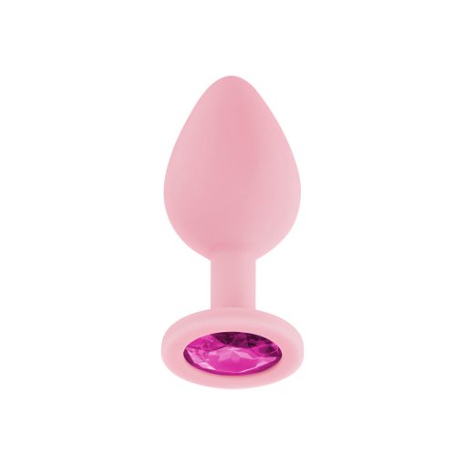 Luv Inc Jp32 Jeweled Medium Plug Silicone With 3-Piece Interchangeable Gems Pink - Image 4