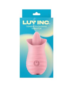 Luv Inc Tv08 Tongue Flickering Vibrator Rechargeable Silicone Clitoral Stimulator Pink