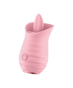 Luv Inc Tv08 Tongue Flickering Vibrator Rechargeable Silicone Clitoral Stimulator Pink